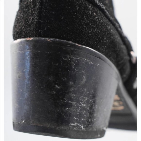 ALL SAINTS BLACK SUEDE ANKLE BOOTIES - Picture 9 of 16